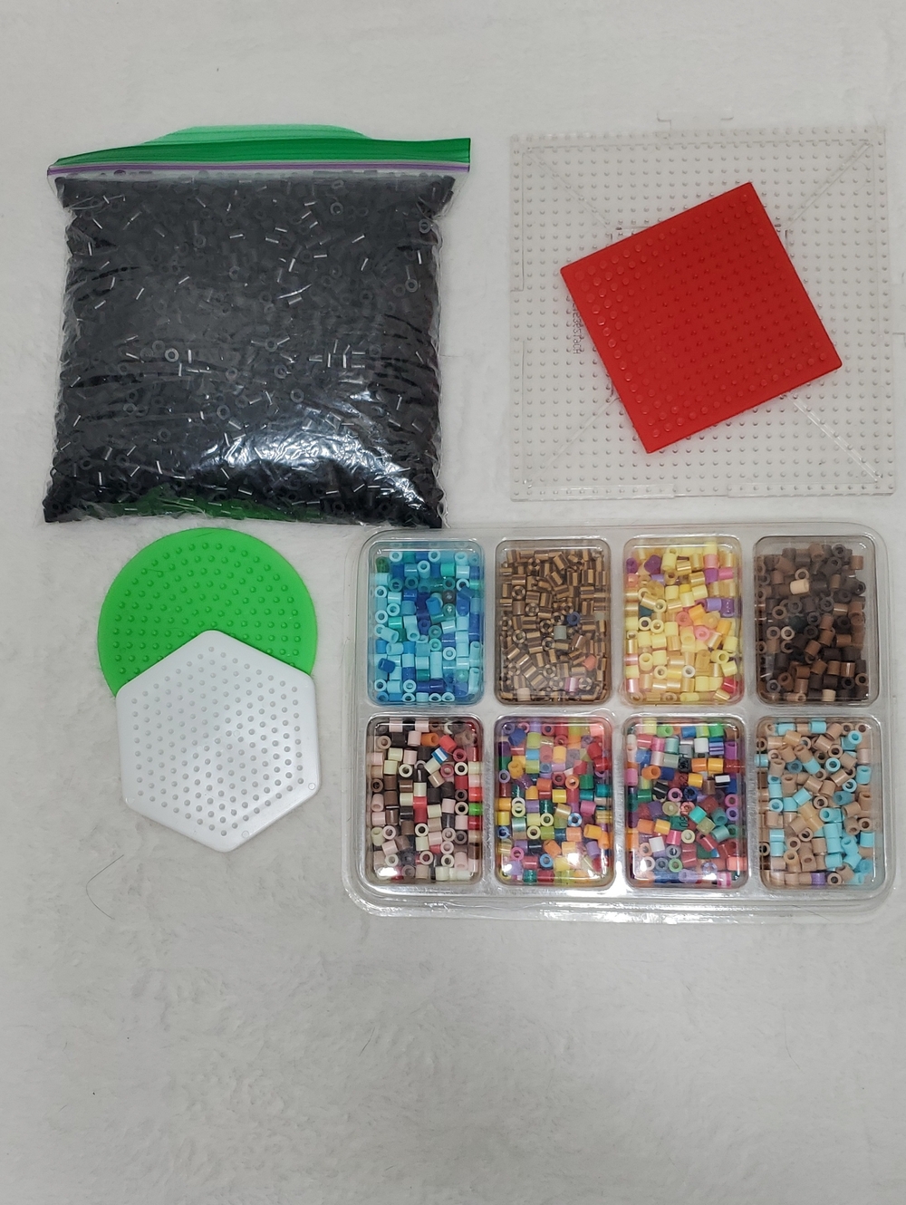 Perler Beads Set with 4 Pegboards
